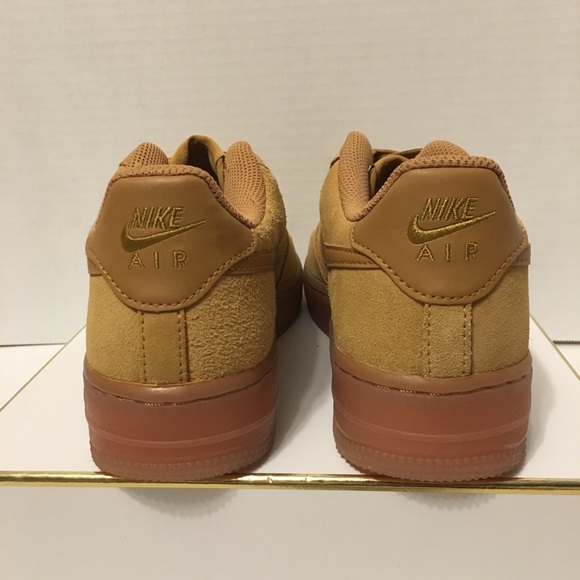 Big Kids Nike Air Force 1 Wheat/Gum Light Brown Boys Size 5.5Y - Picture 8 of 13